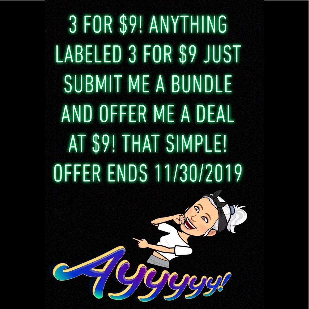 3 for $9